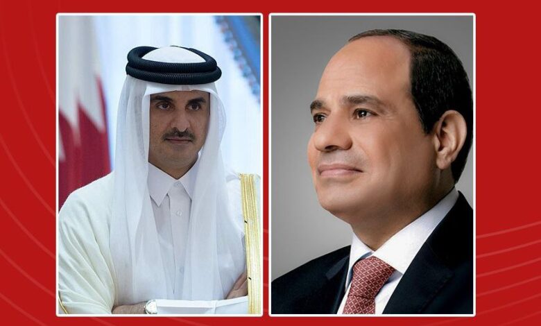 السيسي وأمير قطر